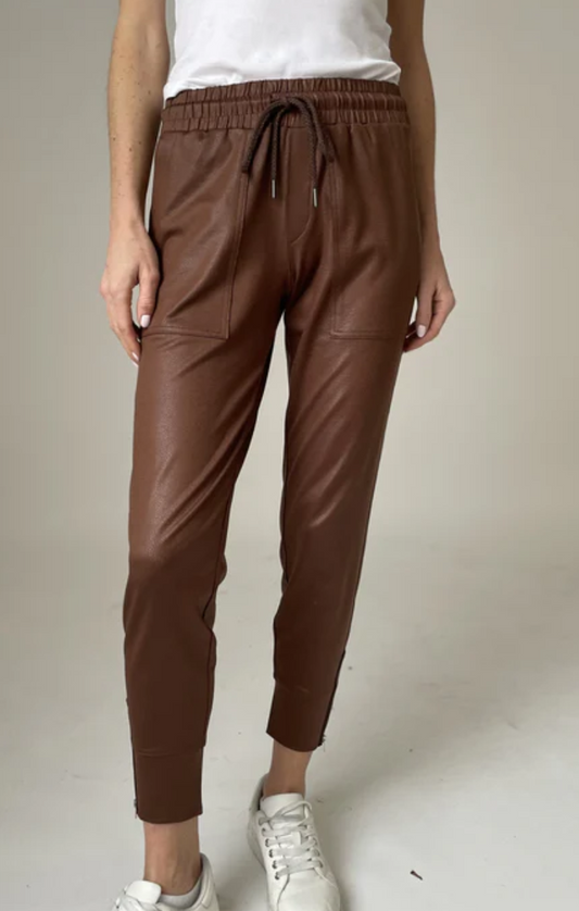 Headliner Coated Zip Jogger / Cinnamon