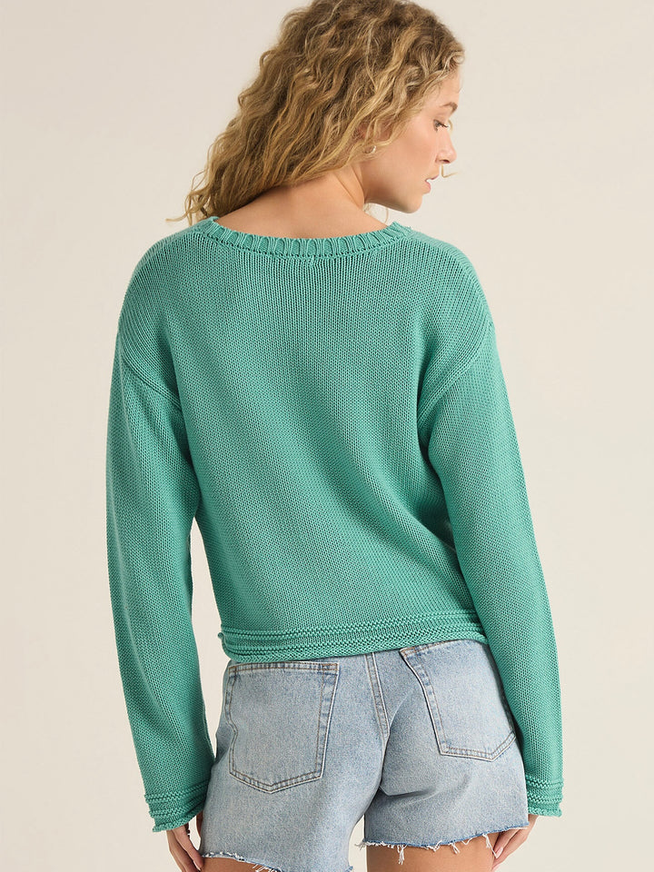 Emerson Cropped Sweater / Tide Pool