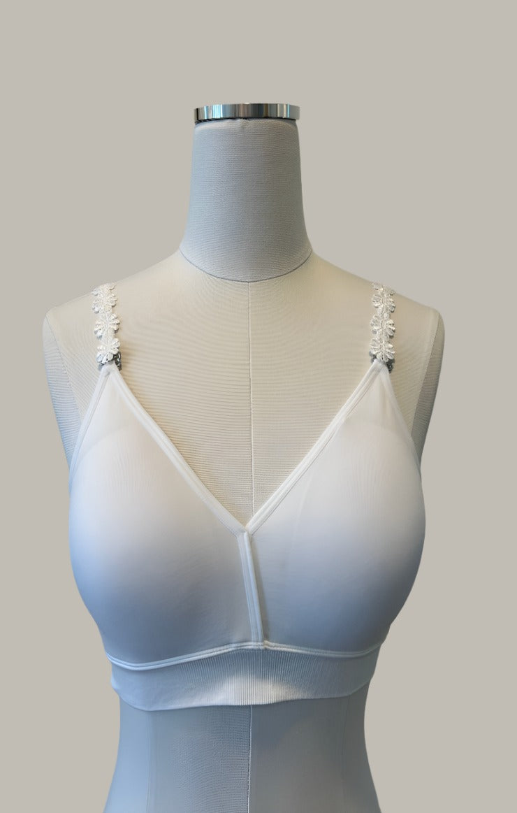 Strap-it Plunge Bra / White