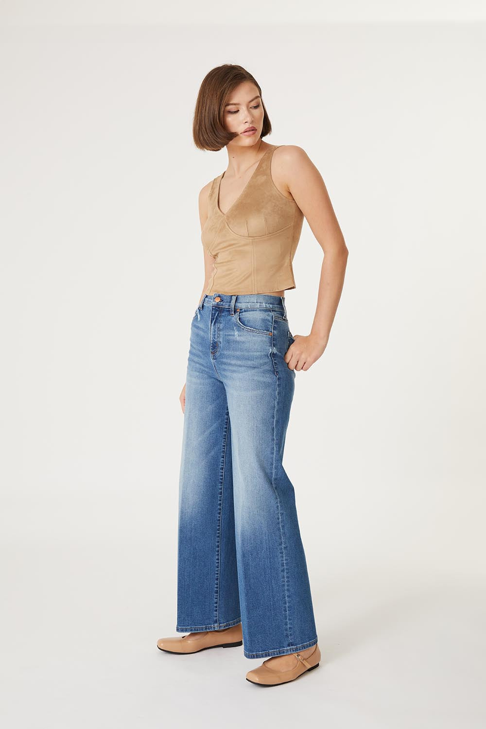 Hudson Wide Leg Denim by Level 99