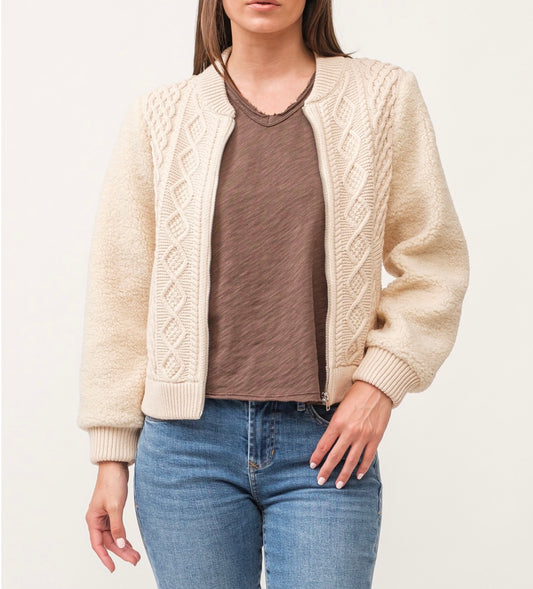 Erla Zippered Cardi