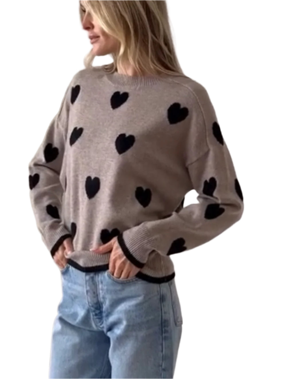 Latte Love Heart Sweater