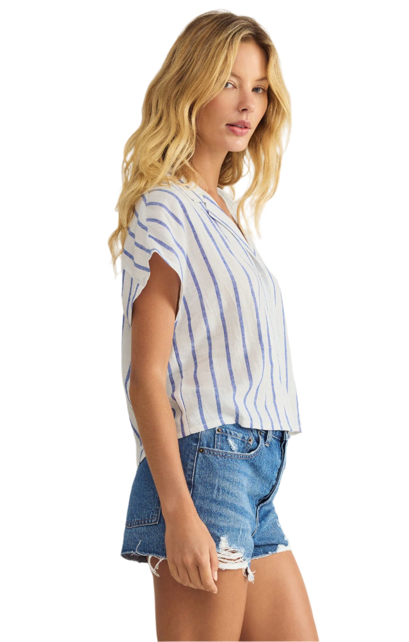 Parallel Button Down Top