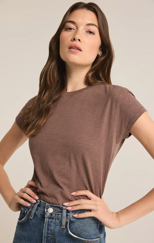 Modern Slub Tee / Deep Taupe