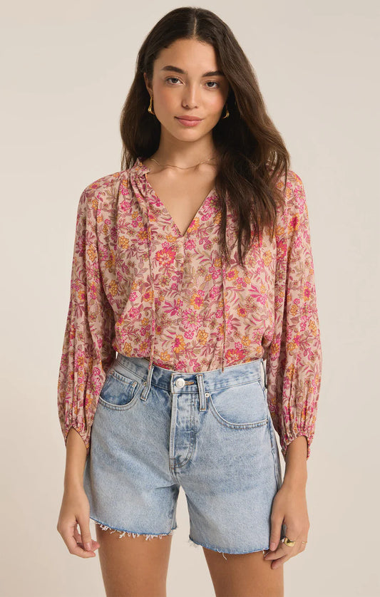 Carine Lima Floral Top / Cactus Flower