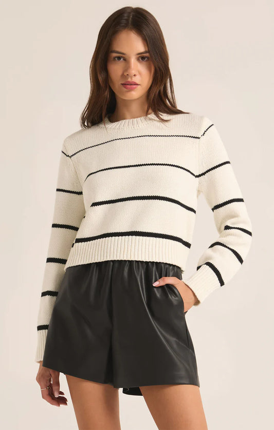 Milan Stripe Sweater / Natural