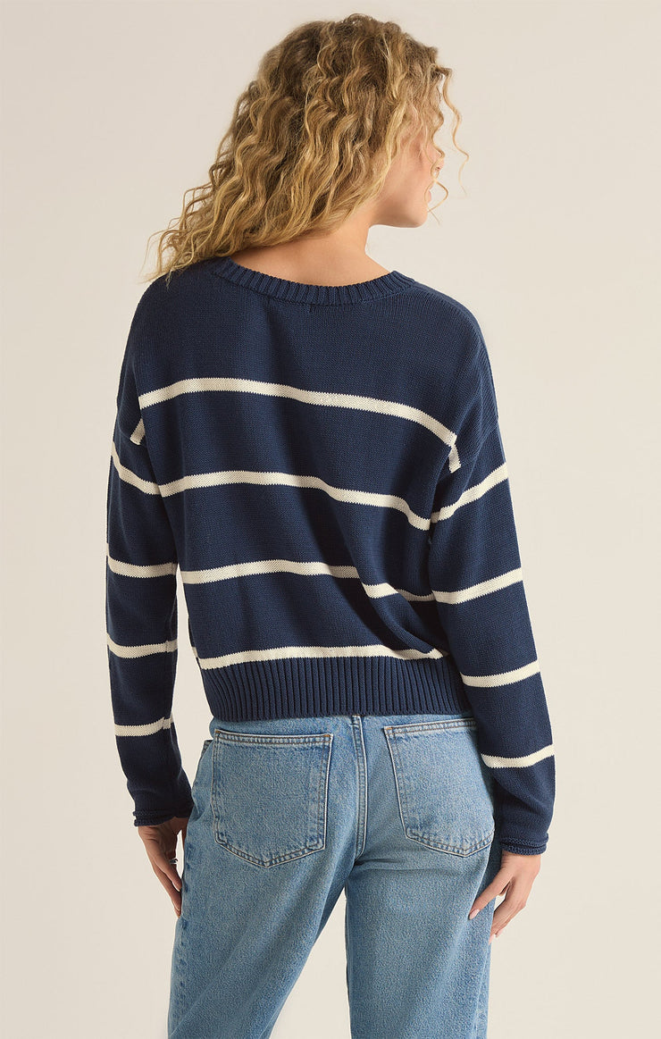 Sienna Stripe Sweater / Midnight