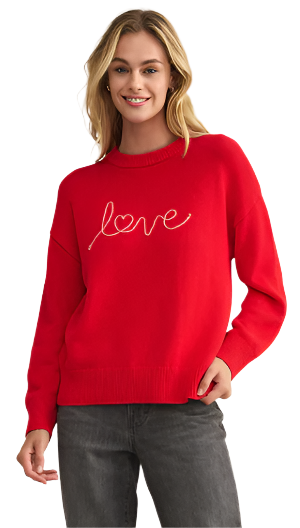 Love Notes Boyfriend Sweater