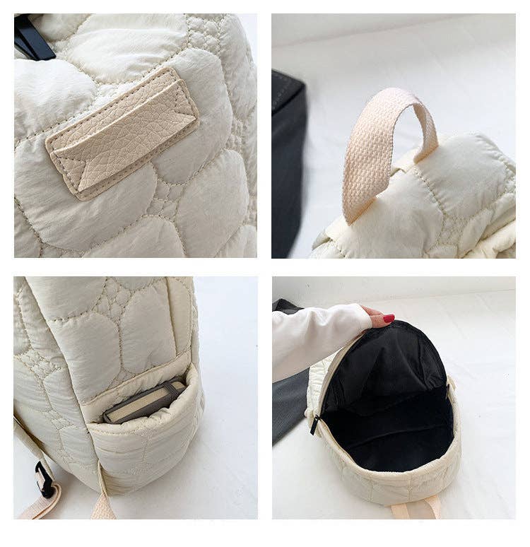 Simple Portable Casual Puffer Backpack