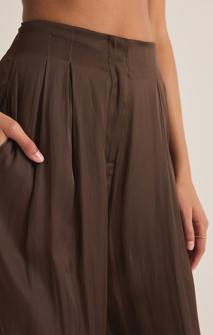 Lisse Wide Leg Pant / Dark Chocolate