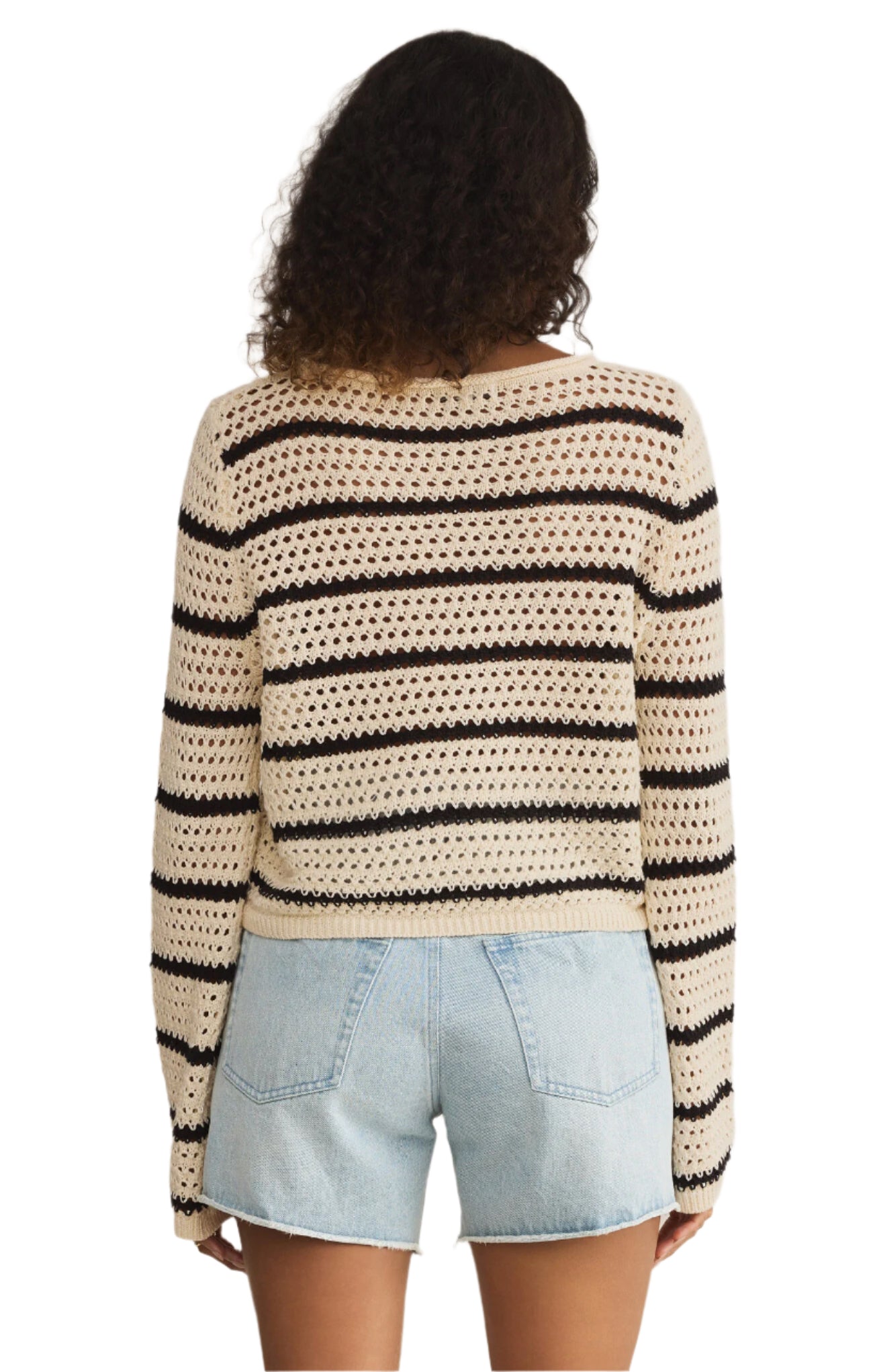 Kit Stripe Crochet Sweater