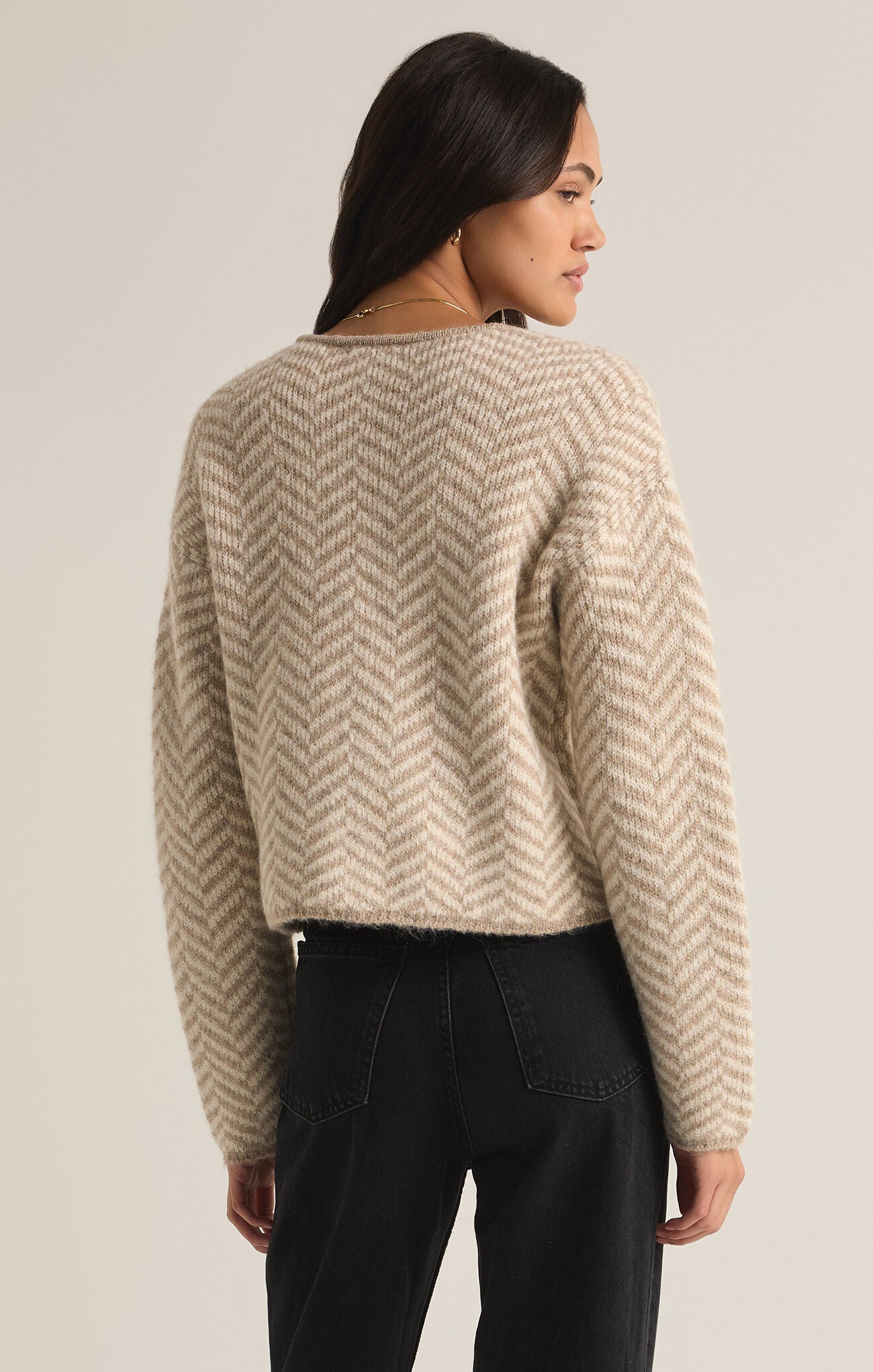 Naomi Herringbone Cardigan