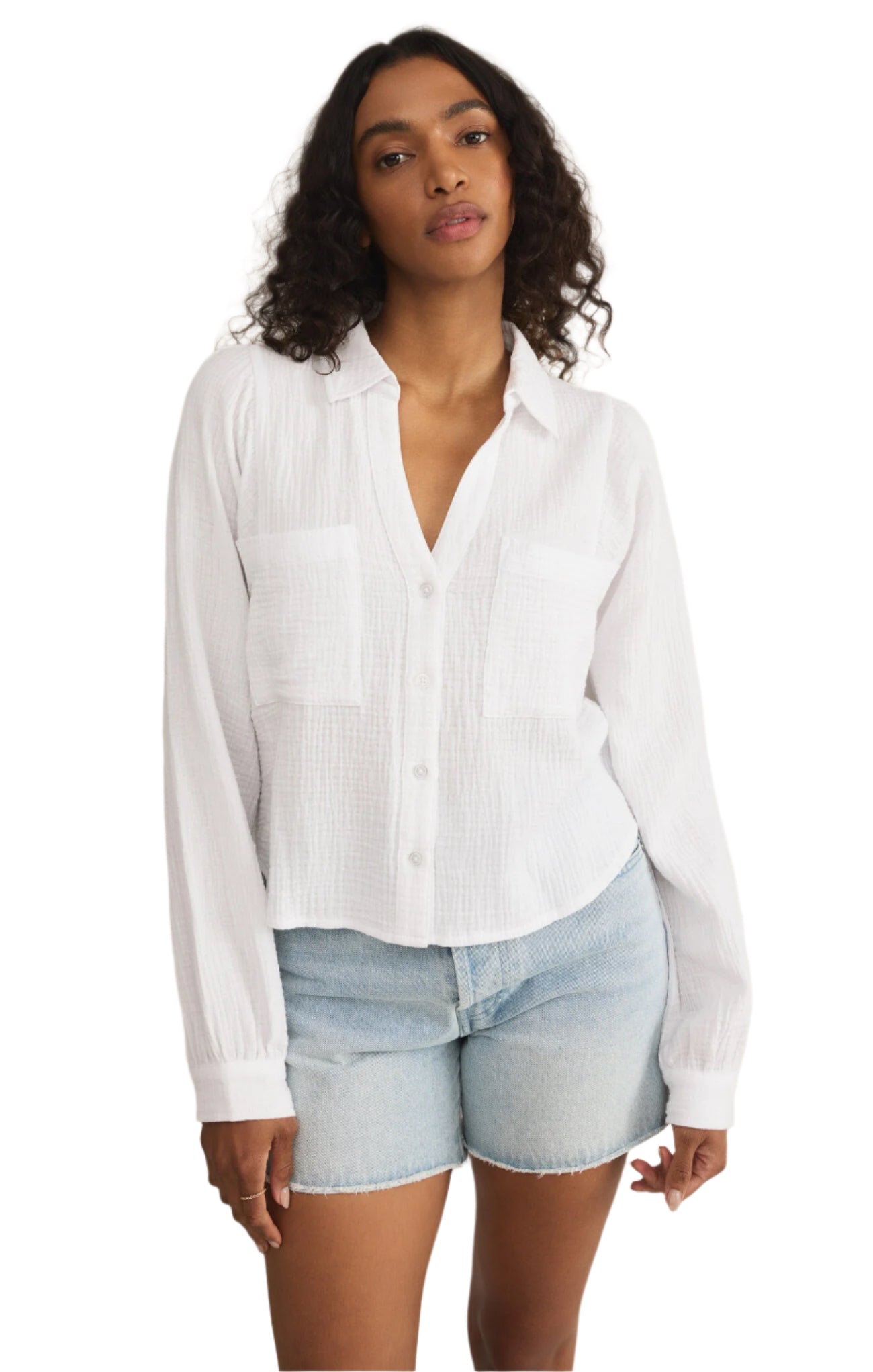 Campo Button Up Gauze Top