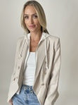 Double Breasted Blazer/ Heather Hoodie