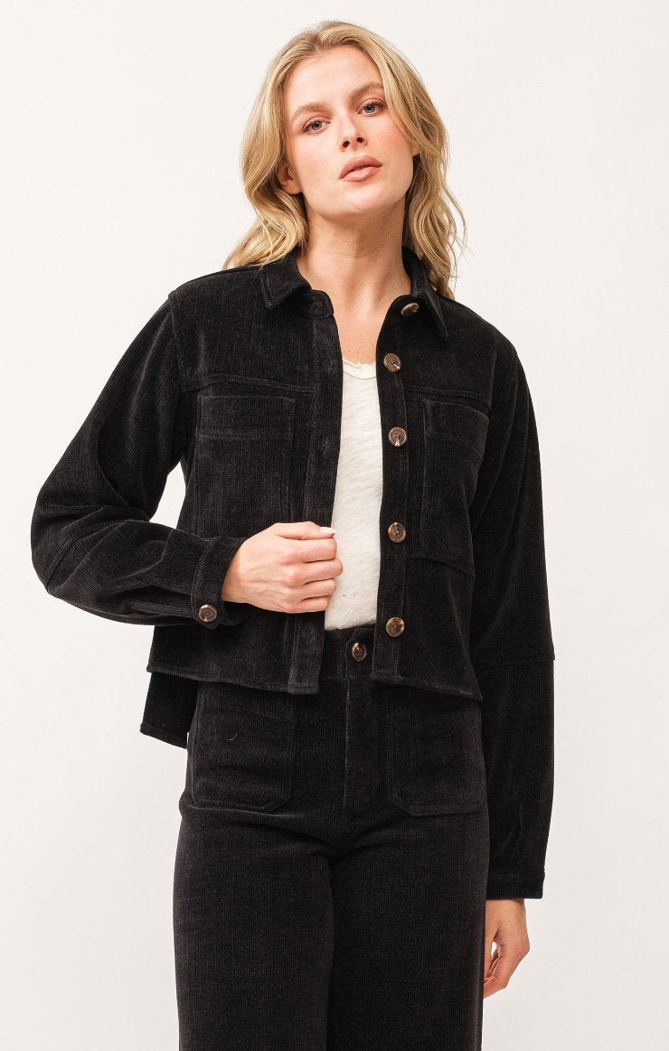 Gina Cropped Shirt Jacket