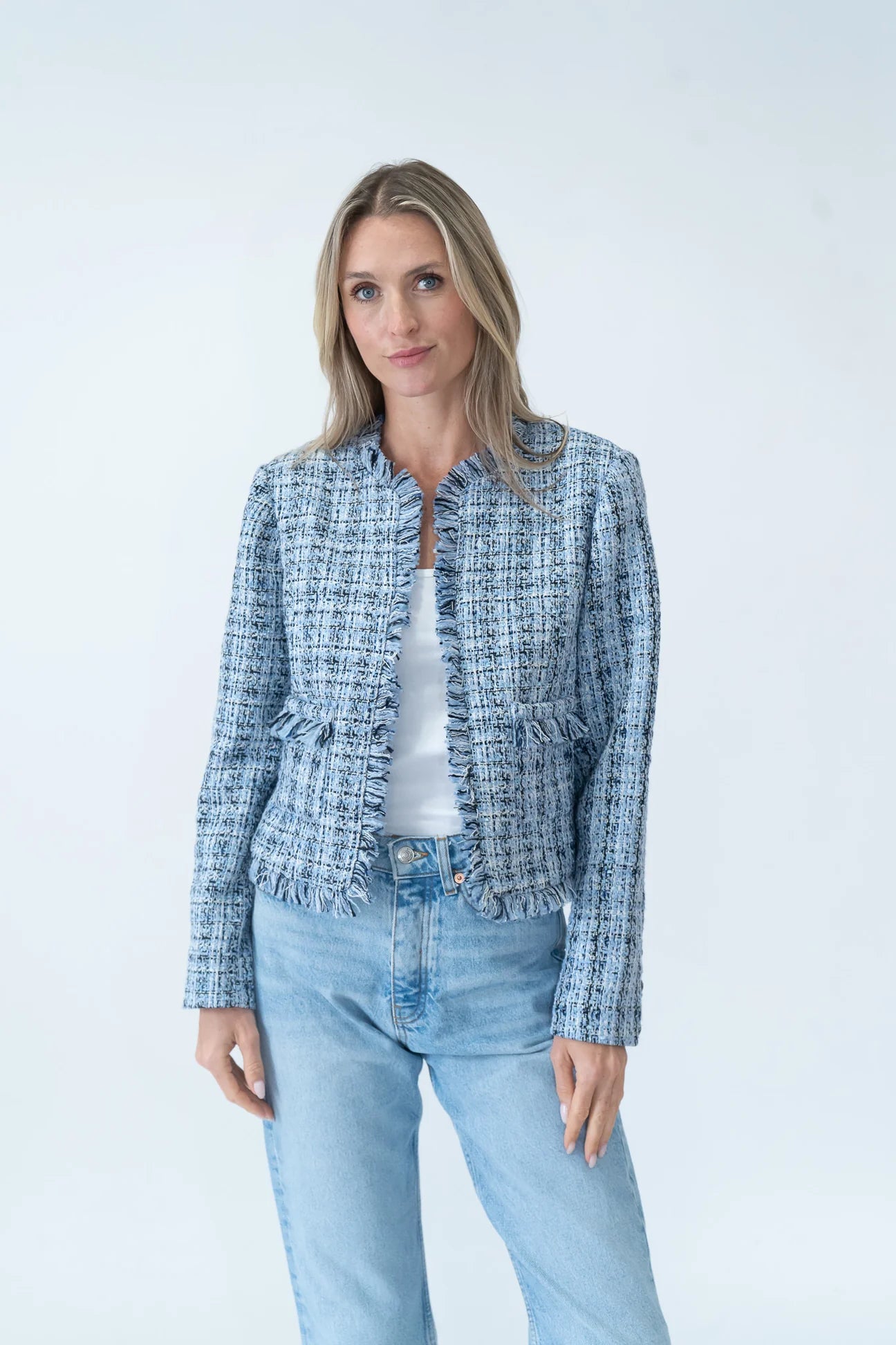 Collins frayed Tweed Blazer