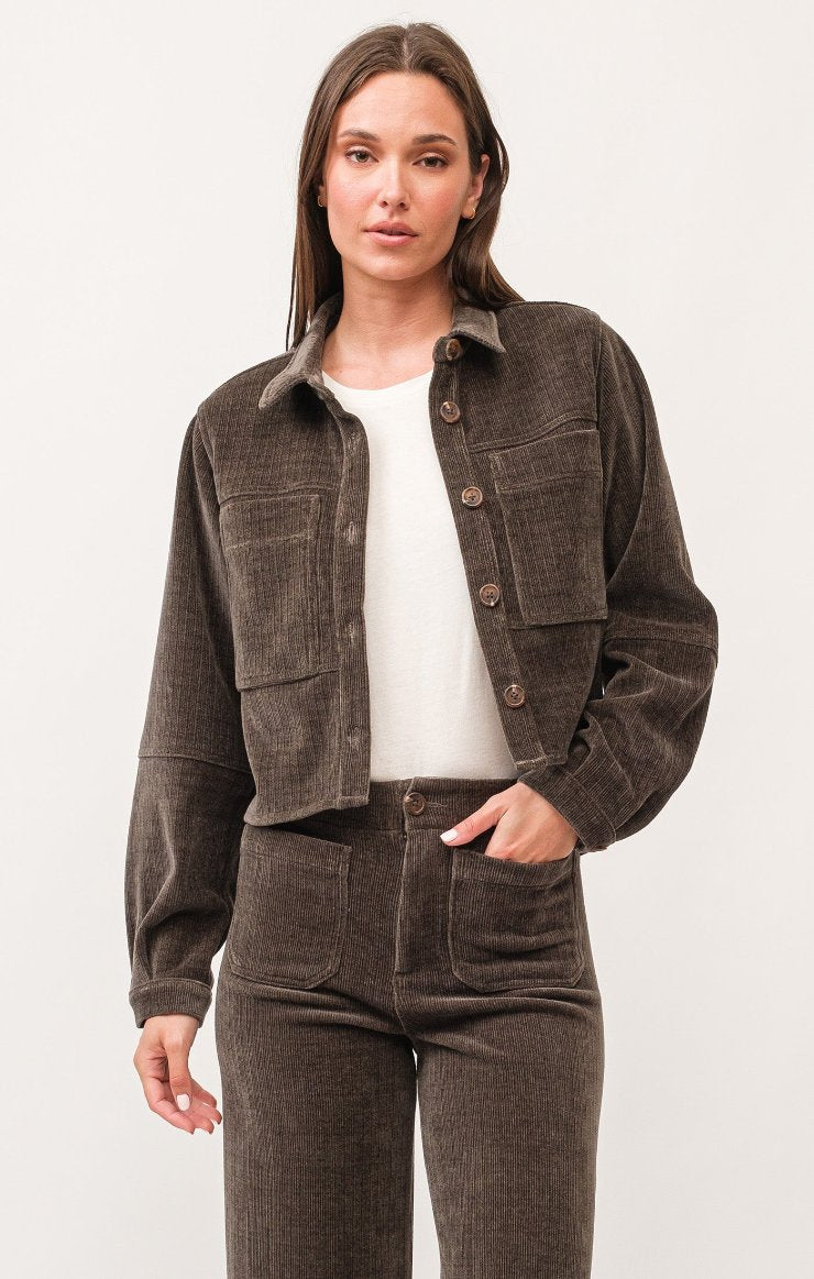 Gina Cropped Shirt Jacket